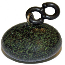 1oz Saucer Smooth Green Back Lead swivel