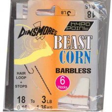 BEAST CORN SIZE 16 BARBLESS RIGS Pack of 6 DINSMORES