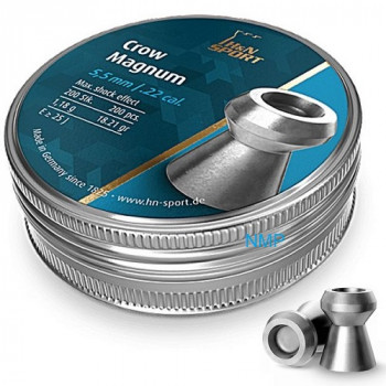 H&N Crow Magnum Airgun Pellets .22 5.50mm 18.21 Grains tin of 200