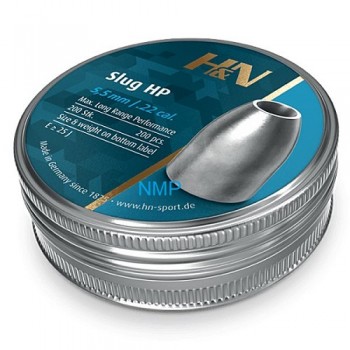 H&N Slug HP Pellet .22 5.53mm calibre .218 21gr Hunting Air Rifle Gun Pellets 200 tin