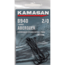 KAMASAN B940 CLASSIC ABERDEEN SEA HOOK SIZE 2/0 ( pack of 7 hooks )