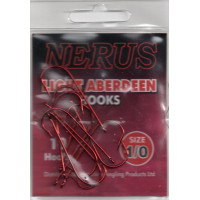 NERUS SEA HOOKS LIGHT ABERDEEN SIZE 1/0 ( pack of 10 hooks )