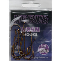 NERUS SEA HOOKS WORM SIZE 2/0 ( pack of 10 hooks )