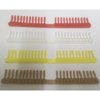 Strip of 24 Quickstops - HAIR RIG BAIT STOPS 12 small and 12 large ( YELLOW )