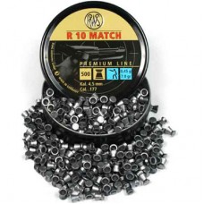 RWS R10 Match flat head .177 calibre air pistol pellets light .45gms, 7.00 grains recommended for pistols 4.49mm