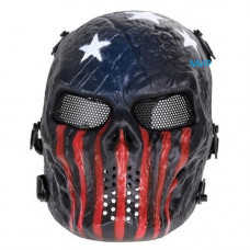 Airsoft BB Gun Face Mask Big Foot Tactical Skull with Mesh Eyes (Captain)