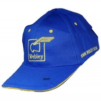 Webley Embroidered Logo Baseball Cap Cotton Blue