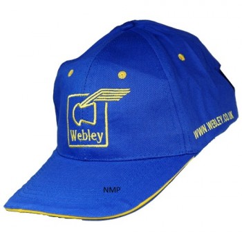 Webley Embroidered Logo Baseball Cap Cotton Blue