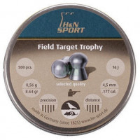 H&N Field Target Trophy Pellets 4.52mm .177 Calibre 8.64 grain Tin of 500