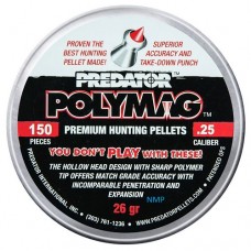 JSB Predator Polymag .25 calibre 6.35mm pellet 25.39 grain tin of 150