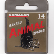 Kamasan Animal Barbed Spade End Hooks Size 14