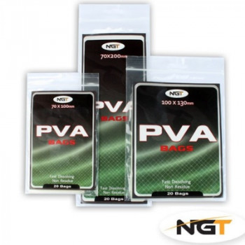 70 x 100MM Fishing NGT PVA BAGS (20 PACK)