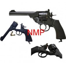 Webley MKVI Service 6 inch Revolver 12g co2 Air Pistol .177 calibre Pellet black version .455